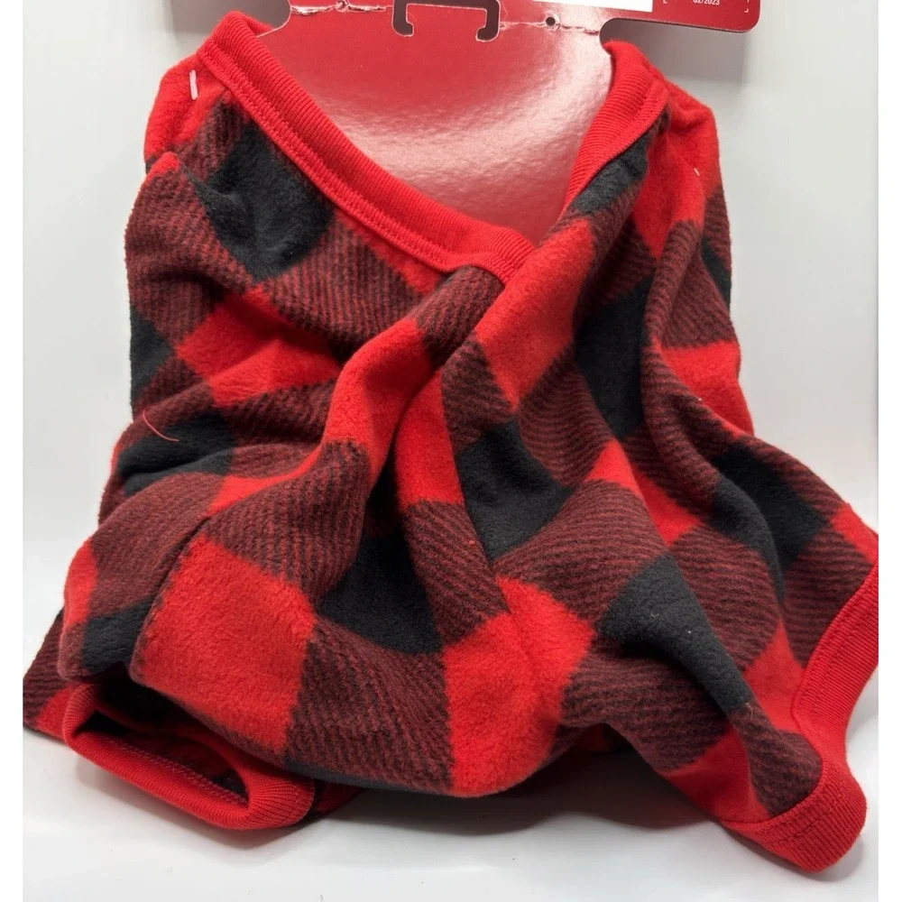 NWT Wondershop at Target Medium Black Red Buffalo Checker Pet Pajamas‎